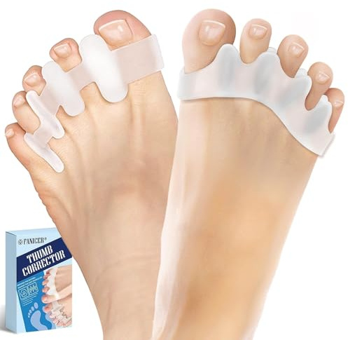 4 Pièces Séparateur Orteils en Silicone, Ecarteur pour les pieds des hommes et des femmes, Correcteur Hallux Valgus, Redresseur Orteil, Usage Barefoot, Pour éviter les frottements, Unisexe
