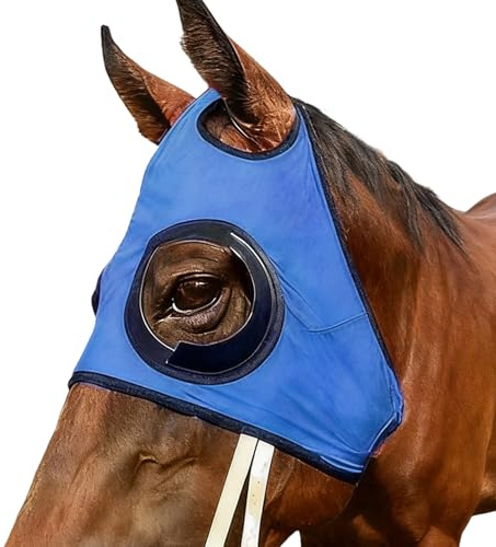 Augenschutz-Kapuze für Pferde – Schutz aus sandfestem Netzstoff, Kapuze mit Augenaugen, für Pferdwettbewerbe, Reiten im Freien, Geschwindigkeit, Sport