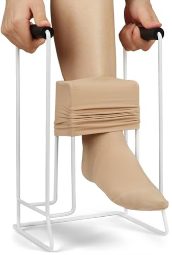 Vicloon Sock Aid to Put on Compression Socks, Compression Sock Aid Device Fits Calves Less Than 39cm, Easy Grip Help Putting on Socks Device Stable Sock Aids for Seniors, Pregnant, Limited Mobility