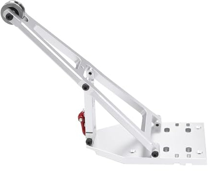 XAQRYQO RC-Autozubehörteile Für Axial Für Capra 1.9UTB Für Trail Für Buggy Für Bausatz Aluminium LKW/Abschleppwagen Kranarmsatz 1/10 rc Car Crawler(Silver)