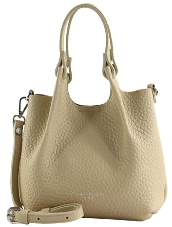 Gianni CHIARINI Leder Handtasche Schultertasche Dua Handbag Alabaster creme