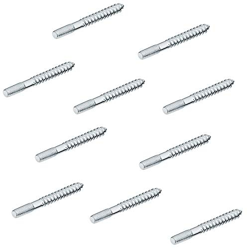 Gedotec Stockschrauben M4 Gewinde-Schraube für Möbelknopf - Griffe - Garderobenhaken & Beschläge | Möbelschrauben M4 x 20 mm | Stahl verzinkt | 20 Stück - Möbelgriff-Schrauben für Holz Wand-Paneele