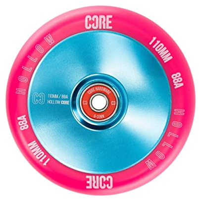 CORE Hollow Stunt Scooter Wheel 110mm ABEC 9 Bearings (Replacement Pro Scooter Wheels) - Pink/Blue