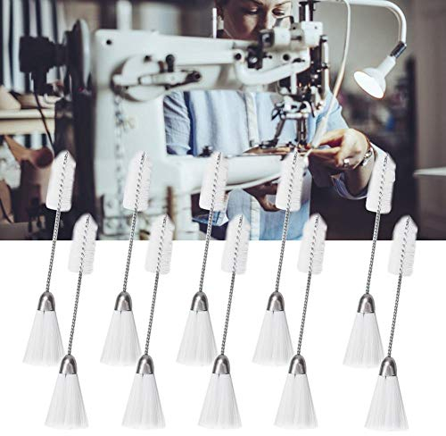 Cikonielf 10 Stück Nähmaschine Pinsel Nähen Maschine Bürste Nähen Maschine Reinigung Bürste Nylon Edelstahl Nähmaschine Reinigungsbürste Haushalts Hygienewerkzeug