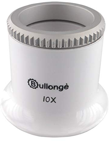 Uhrmacher-Kontroll-Lupe BULLONGÈ TB Pearl-White 10x für die Uhrenreparatur - Augenlupe - Uhrmacherlupe