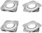 Lucywey 4 Stück Lazy Susan Drehlager 360 Grad Drehteller, für Anzeigen-Regal und Möbel (72x 72x 9mm)