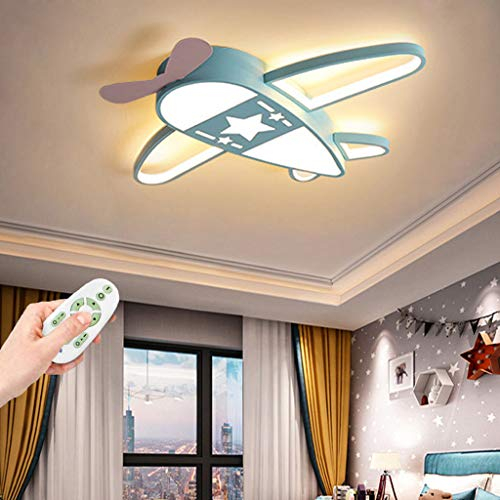 AUCF Kinderlampe LED Deckenlicht Kreative Cartoon Flugzeug Kinderzimmer Deckenleuchte Dimmbare Kronleuchter Moderne Beleuchtung Jungen Mädchen Zimmer Kinderzimmer Kinderzimmer Dekorative Deckenlampe