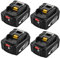 Venghts 4Stück BL1850B Ersatz für Makita 18V Akku 5.0Ah BL1850 BL1840B BL1860B BL1830B BL1820B BL1860 BL1840 BL1830 BL1820 mit Ladeanzeige Akku-Elektrowerkzeuge