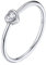 Silvora Ultraschlanker Damen Ring mit Herz Weißer Zirkon S925 Silber Stapelbarer Zirkonia Schwanzring im Facetten Design Accessoires Ringgröße 57（18.1） in Silber für Geburtstag Valntinstag Jubiläum