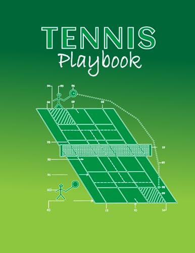 Tennis Playbook: 150 Blank Tennis Court Field Diagrams Notebook for Coaches & Players, Tennis Coach Notebook with Field Diagrams