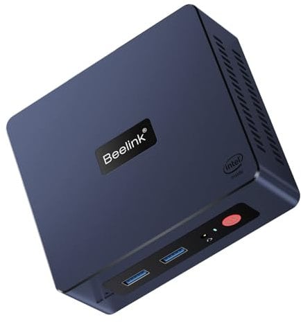 Beelink Newest Mini S with 11th Gen Jasper Lake N5095, 8GB DDR4 128GB M.2 SSD, WiFi5 BT4.0 Dual HDMI, 1000Mbps, WOL/Auto Power On, Professional office Mini desktop computer