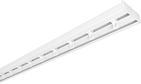 Home-Vision Gardinenschiene Vorhangschiene 2-läufig, 3-läufig oder 4-läufig (Serie X, 2-läufig, 160cm - mit Ösengleiter) Aluminium, Inkl. Befestigungsmaterial, für Schiebevorhang