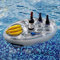 TKTTBD Porte Gobelet Gonflable-Porte Gobelet Flottant pour Piscine,Plateau Apero Piscine,Flottant Porte Bière,pour Plage Eau Jouets Amusants Fête De Piscine D'été Piscine Jacuzzi (C) L