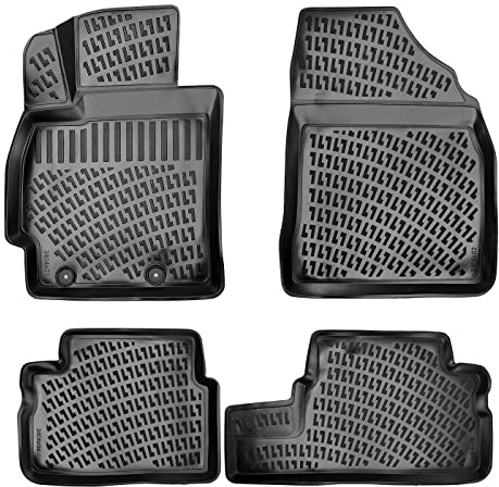 fussmattenprofi.com Fußmatten für Toyota Auris 2007-2013 Innenraum Gummimatten | 3D TPE Allwetter Fussmatten Set, Passgenaues Fussmatten Auto Zubehör
