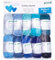 Gründl Lana Cotton Quick Mini Shades of Blue Set per lavorare a maglia e all'uncinetto, 10 x 15 g, 100% cotone, 15 g/37 m, blu