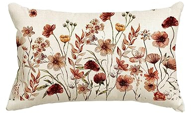 Artoid Mode Blumen Blätter Herbst Kissenbezug, 30x50 cm Saisonnal Zierkissenbezug Couch Wohnzimmer Deko