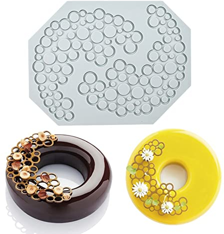 Moule à Fondant en Silicone Tapis Dentelle Patisserie Moules de Fondant de Dentelle de Gaufrage Décorations D'artisanat Outils Moules de Motif de Fleurs Cuisson de Gâteau de Dessert Bricolage