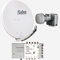 Fuba Sat Anlage 8 Teilnehmer | Satellitenschüssel Komplettset - DAA 850 G Alu Sat-Schüssel 85cm hellgrau + Fuba Quattro LNB + Fuba FMT508 Sat Multischalter 8 Teilnehmer (DVB-S2, HDTV, UHD 4K/8K)