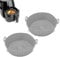 Q Lines® Forro de Silicona para freidora de Aire, Paquete de 2 bandejas de Horno de Grado alimenticio a Prueba de Grasa, Cesta de Olla, Accesorios de Cocina para Horno, microondas (Gris + Gris)
