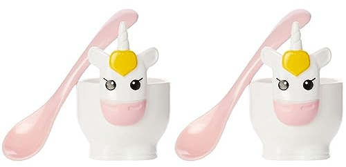 Joie Kitchen Gadgets 16002 Egg Cup and Spoon-16002 Spoon, Plastic, Multicolor (Pack of 2)