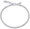 Amberta Lumini Damen 2.4 mm Tennis Armband aus 925 Sterling Silber mit Zirkonia: Silber Armband Karabiner Verschluss