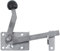 Connex Gartentorfalle - 80 x 55 mm - Mit Klinkhaken - Edelstahl rostfrei/Gartenklinke/Torfalle mit Knauf/Gartentorriegel/Gartentorverschluss/Holztorbeschlag / HVRJ20066