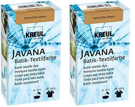 KREUL 98534-Colorante Arena del Sáhara, 70 g, Polvo de Color para Batik y teñido de Textiles, Dark Beige, Standard (Paquete de 2)
