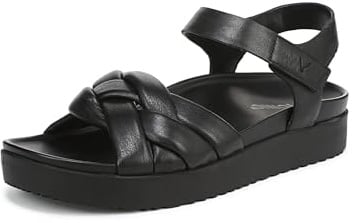 Vionic Women's Flat Sandals Rosa Shoes with Arch Support Black UK 5 Medium Fit