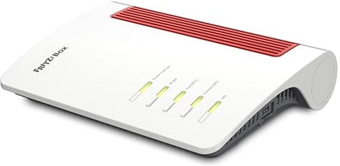 Fritz!Box 4690 (Wi-Fi 7 Mesh Router, per collegamento via cavo, DSL o fibra ottica, fino a 6.960 Mbit/s, 1 WiFi da 10 Gigabit, 1 LAN da 10 Gigabit, 3 LAN da 2,5 Gigabit, rete Wi-Fi, versione tedesca)