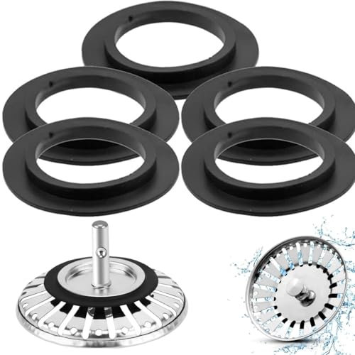 5PCS Franke Sink Plug Rubber Seal O-Rings Washers Gasket Pop Up Basin Sink Waste Fitting for Basket Strainer 78 79 80 82 83mm Kitchen Drain Sealing Universal Replacement Accessories