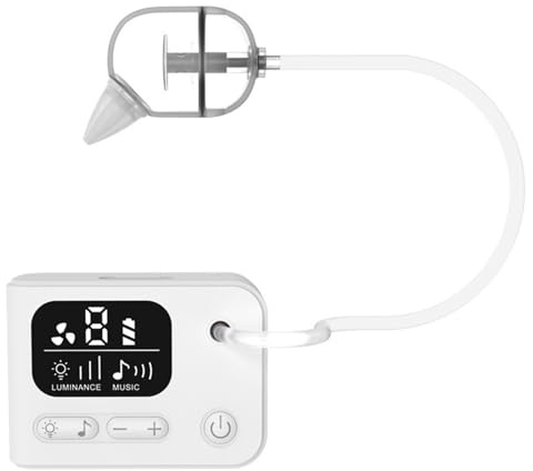 Spalivivre Aspirateur nasal électrique pour bébé avec 3 embouts en silicone et 9 niveaux d'aspiration, nettoyeur nasal automatique pour nouveau-né avec fonction musique apaisante et lumière