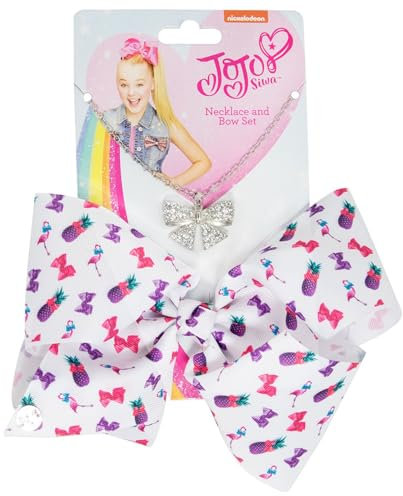 Nickelodeon JoJo Siwa Large Signature Patterned Bow - Tropical or Cupcake JoJo Bow - Jo Jo Bow (Tropical)