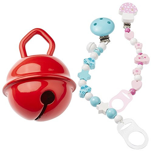 CREATIV DISCOUNT® Schnulli-Glöckchen/Schelle, Rot, 2 Stk.