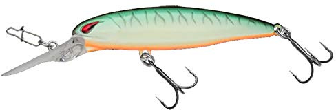Nories Laydown Minnow Deep Just Wakasagi Cream Chartreuse Hot Tiger