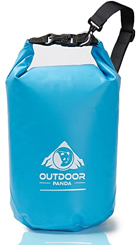 Outdoor Panda Dry Bag Set| wasserdichter Seesack für Kajak, Kanu, Boot, Strand, Angeln, Rafting, Surfen, Fahrrad, Wandern, Outdoor, Camping | Blau | Set (inkl. 2L, 5L, 10L & 15L), Puffer Bag