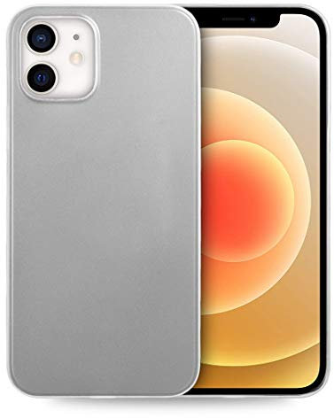 doupi UltraSlim Hülle kompatibel für iPhone 12 / iPhone 12 Pro (6,1 Zoll), Ultra Dünn Fein Matt Handyhülle Cover Bumper Schutz Schale Hard Case Taschenschutz Design Schutzhülle, weiß