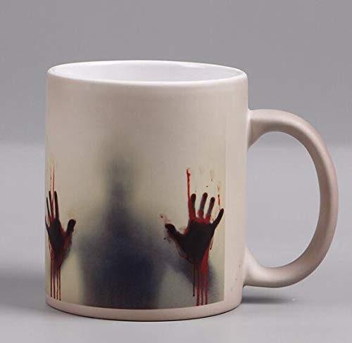 Infinitely Great Home Decor Center 2pcs Magic Coffee Mug Heat Color Changing Tea Cup Zombie Head Coffee Mug Gift