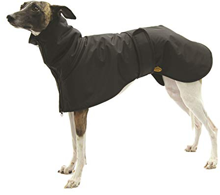 Fashion Dog eleganter Hundemantel speziell für Windhunde - schwarz - 43