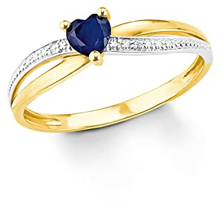 Amor Ring für Damen, Gold 375, Zirkonia (synth.) Herz