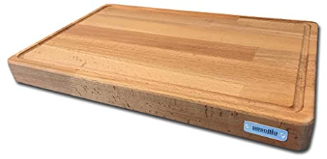 AUSONIA - 66441 TAGLIERE LEGNO FAGGIO 50X35X4 CON PIEDINI IN GOMMA