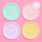 xo, Fetti Smiley Pappteller – 24 Stück, 22,9 cm | Happy Pastel Geburtstag Party Dekorationen, niedliche Junggesellinnenabschiede, coole Kuchenteller