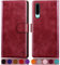 SUANPOT Cover per Huawei P30 Blocco RFID Portafoglio Slot CarteSupporto Cellulare Magnetica custodia Pelle Sintetica Cover per Huawei P30 Rosso