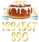 Gyufise 10Pcs Acrylic Number Cake Topper DIY Cupcake Toppers with 0-9 Numbers Mirrored Gold Picks for Wedding Cake Decorations Happy Birthday Baby Shower Party Supplies