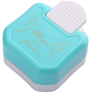 (4mm 7mm 10mm) 3 in 1 Corner Rounder Paper Punch for Paper Crafts, Laminate, Cardstock, Business Card, DIY Projects, Photo, Card Making and Scrapbooking(Blue)