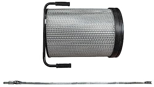 vhbw Feinstaub-Filterpatrone kompatibel mit Bernardo DC 230 E, DC 250, DC 230 Absauganlage für Holzbearbeitungsmaschine - Mit Reinigungsbürste