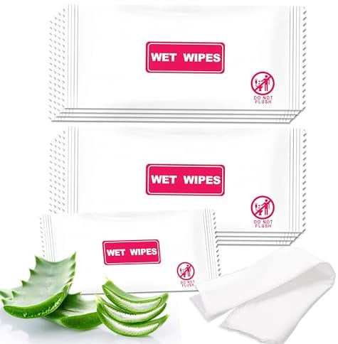 Pack of 100 individual towels, wet wipes individually wrapped, clean hands fast, wet wipes bulk for homeless, suitable for restaurant, wedding, barbecue