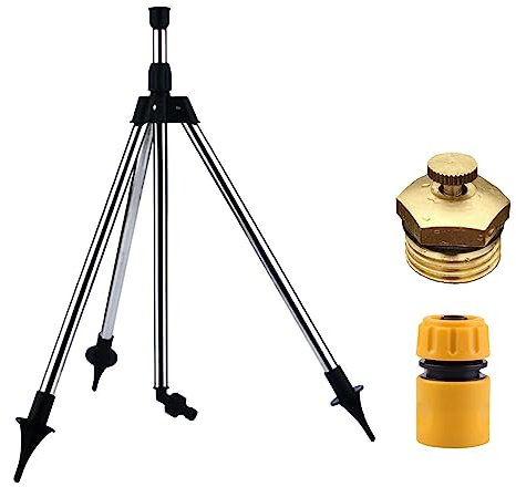 Aspersor de agua con trípode,césped de trípode giratorio de 360 ° - con aspersor de pie GranSurface con trípode giratorio de 360 ° para agricultura Patio