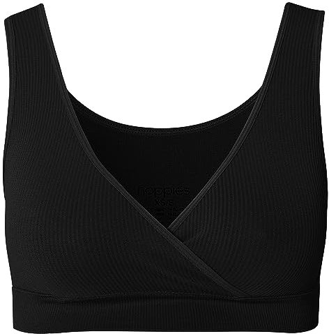 Noppies Damen Gayla Seamless Nursing Rib Cross Top Trägershirt Cami Shirt, Schwarz, XL-XXL EU