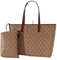 GUESS Power Play Large Tech Tote Latte Logo