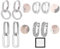 4 Stück Ohrringe Silber 925 Creolen Silber Ohrringe Damen 925, Silber Creolen für Frauen, Creolen Silber 925 Klein Ohrringe Silber 925 Creolen mit Anhänger für Damen, mit 1 Schmuckschatulle